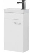 Нота Moduо 40 белая тумба для ванной комнаты левая с раковиной-столешницей MODUO 40 Cersanit Aquanet