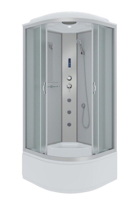 Niagara Classic NG-2308-14F душевая кабина с крышей и гидромассажем симметричная 90х90х215 см, матовое стекло, высокий поддон