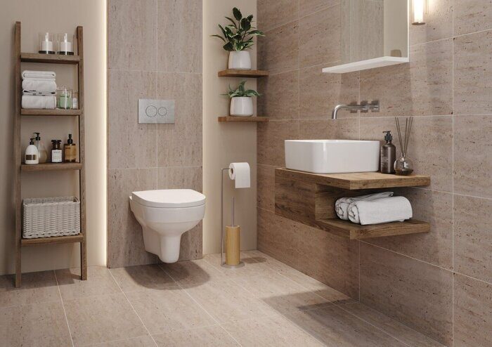 Coliseum CO4L112 керамогранит коричневый матовый рельеф 30х60см Cersanit