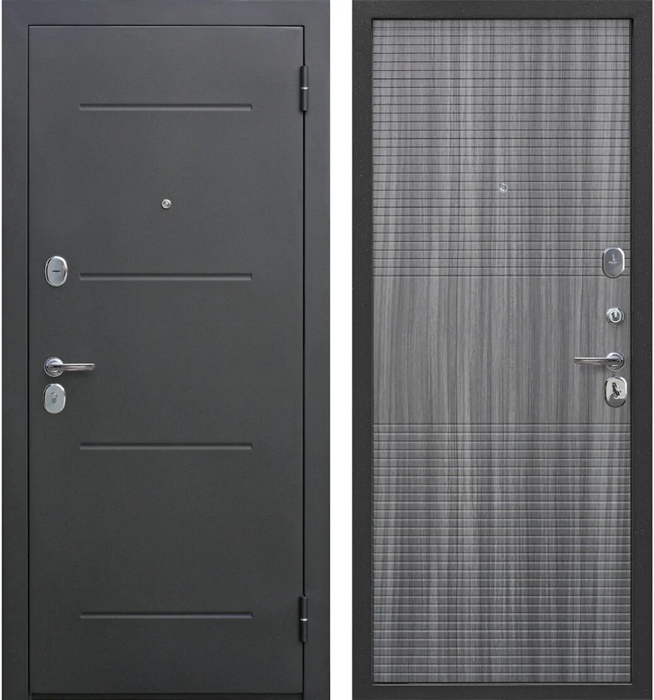 Гарда Муар 7,5 дверь входная Черный муар, Венге тобакко