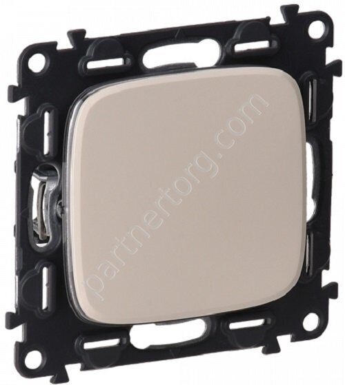 Legrand Valena Allure переключатель 1-клавишный 10АX 250В, безвинтовые зажимы, цвет слоновая кость