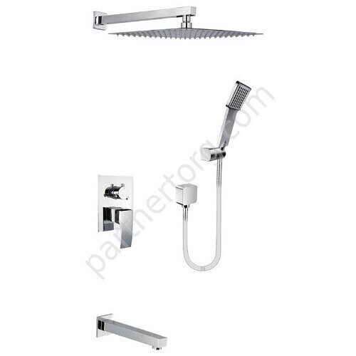 Gappo G7102 душевая система с верхним душем встраиваемая  хром