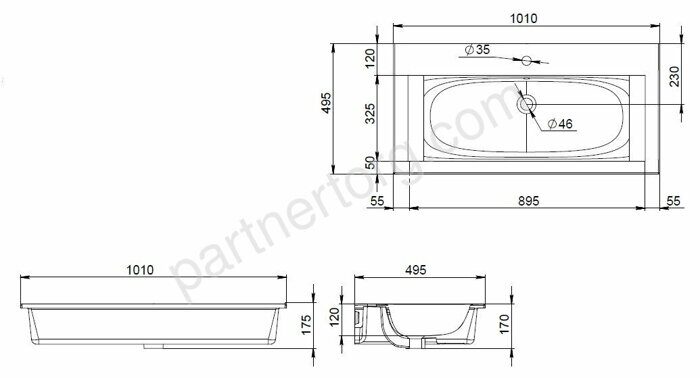 M70AWCC1002WG SPIRIT 2.0, Раковина мебельная, керамическая, 100 см, встроенная, цвет: белый, глянец