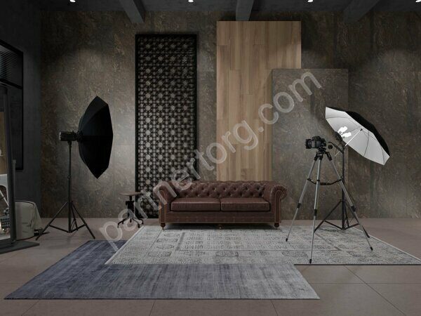 Bernini Dark Brown BR04 темно-коричневый неполированный керамогранит 60х120см Estima