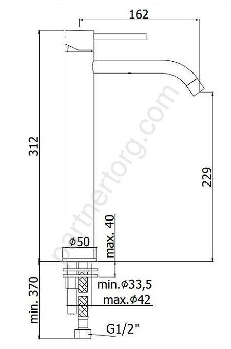 Paffoni Light LIG081NO черный высокий смеситель для раковины