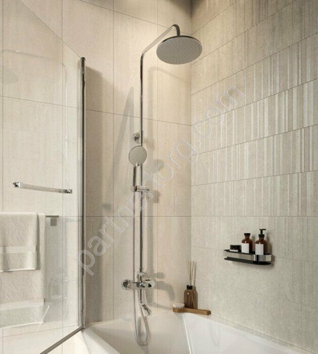 Optima Home стойка с тропическим и ручным душем, смеситель с поворотным изливом 001SB3Fi06