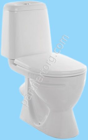 Идеал Комфорт унитаз-компакт напольный Sanita косой выпуск с сидением