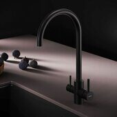 Смеситель для кухни высокий, чёрный с каналом питьевой воды F85B07722 X-Joy S AM.PM