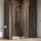 Iddis SLI6BH1i69 душевая дверь распашная 110х195см, стекло 6мм, черный профиль