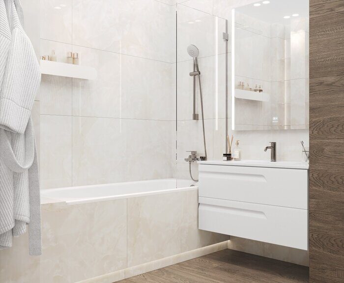 Onyx Talent кремовый полированный керамогранит 120х60см Ceradim