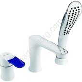 Frap F1134 смеситель для ванны белый/хром