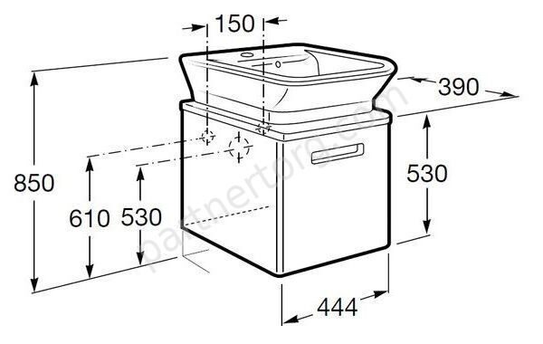 Gap тумба для ванной комнаты белый глянец 45 Roca с раковиной
