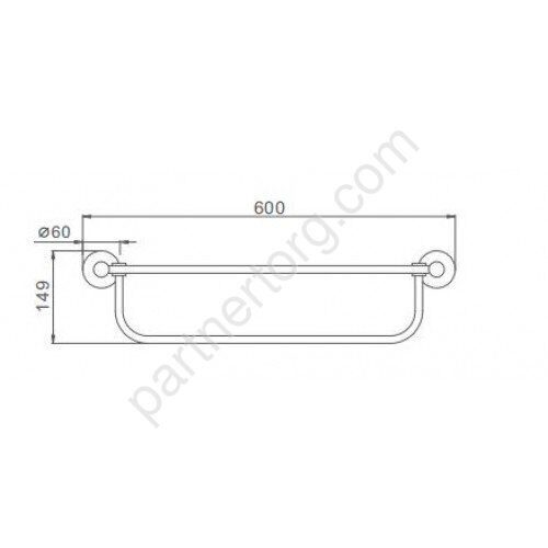 Frap F30224 полка для полотенец черный