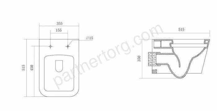 Либра Aquatek унитаз подвесной  с сиденьем Soft Close AQ0530-00