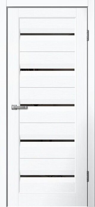 S02 ПО Skin Doors FlyDoors дверь межкомнатная белая чёрный пластик