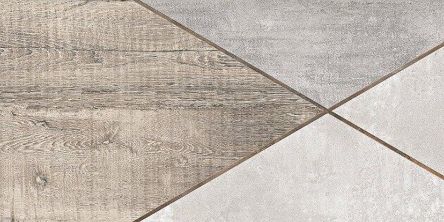 Global Geometry настенная плитка серо-коричневая матовая sugar-эффект декофон 31х63см Azori