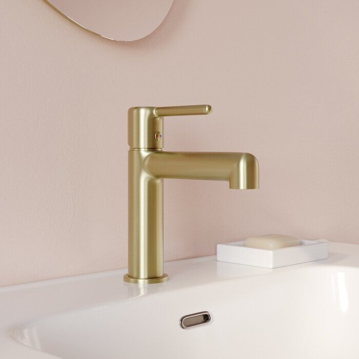 Aiger Iddis золото смеситель для умывальника AIGMG00i01