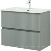 Джейн 80 тумба мисти грин для ванной комнаты с раковиной-столешницей Фортуна 80 Aquanet