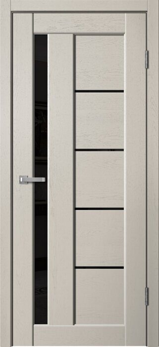 ST03 Skin Doors FlyDoors дверь межкомнатная Cappuccino soft чёрное стекло