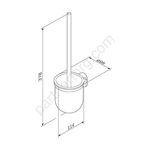 Joy AM.PM стойка с туалетной щёткой, A8433300