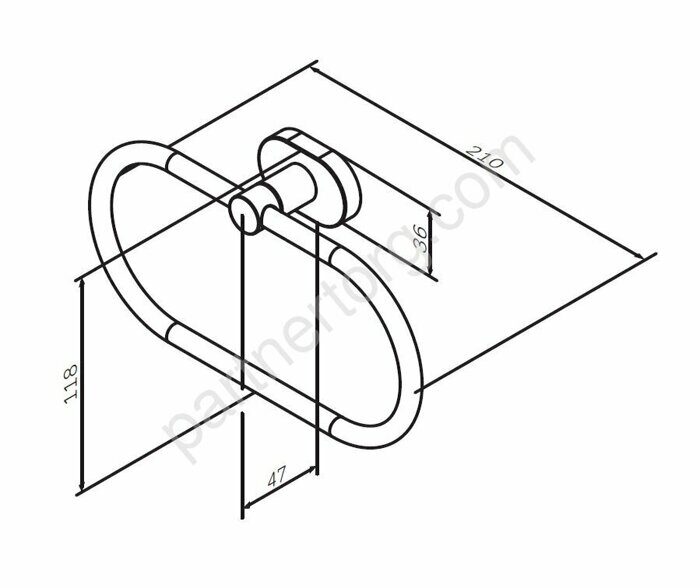 Кольцо для полотенец, хром A7434400 Sense L
