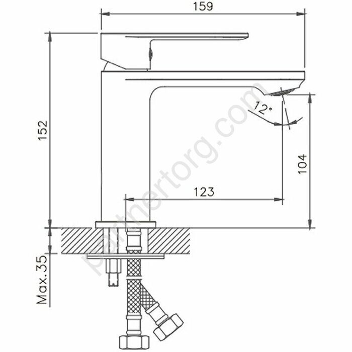 HB10590-7 Haiba смеситель для раковины черный