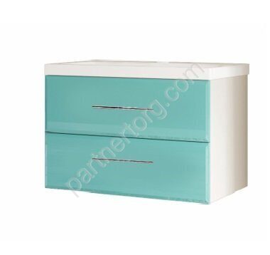 Тумба 80П 2я подвесная бирюзовая