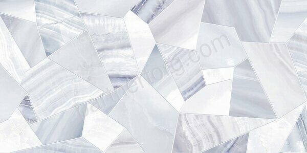 Bergamo настенная плитка серая глянцевая декофон 25х50см Alma Ceramica TWU09BGM017