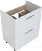 Ирис new 70 тумба напольная белый глянец 2 ящика для ванной комнаты Aquanet