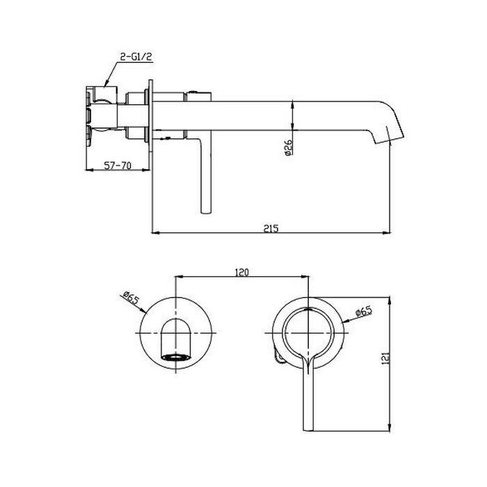 Raglo R20.11.06 смеситель для раковины встраиваемый, черный