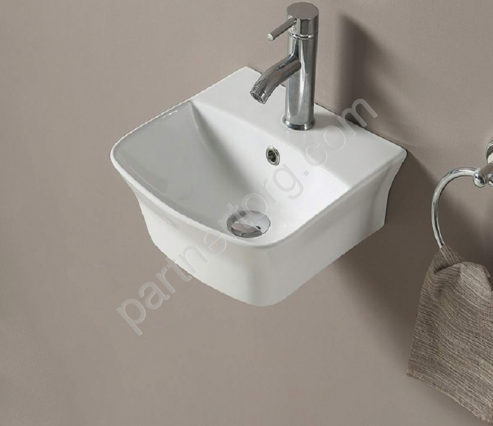 CeramaLux 78369 раковина универсальная квадратная белая