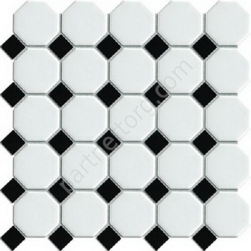 Черно-белая керамическая мозаика Porcelain series PS2356-06