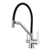 Raglo R80.62.05 смеситель для кухни со съемным изливом на магните и подключением фильтра питьевой воды, сатин