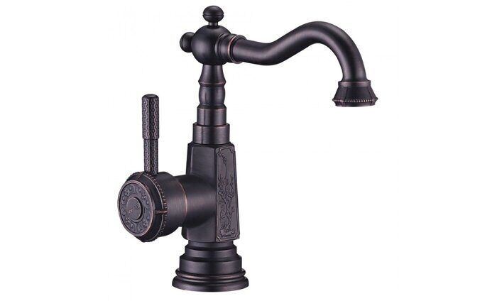 Jasmine LM6604ORB, смеситель для раковины, кухни с поворотным изливом, черная бронза Lemark