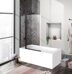 BelBagno UNO-V-11-100/150-C-NERO шторка на ванну 100х150 см распашная, стекло прозрачное, профиль черный