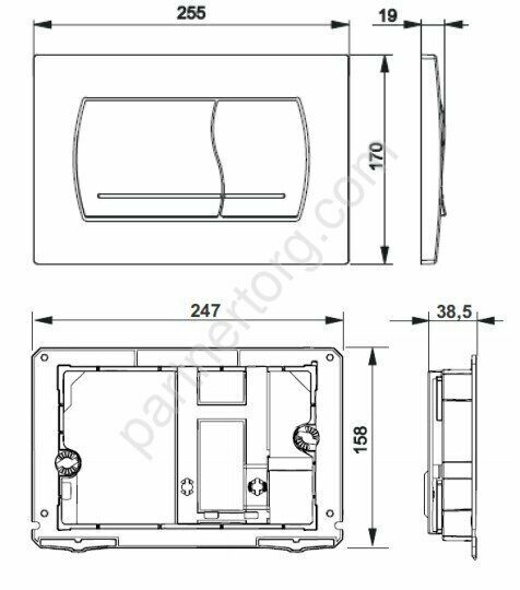 Панель смыва Roca Active 52B