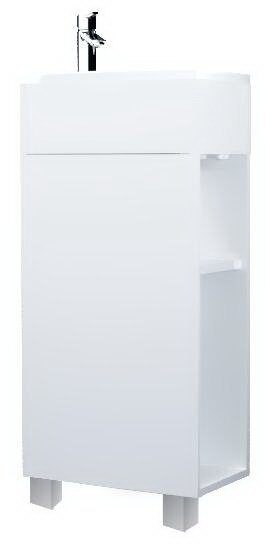 Laura 40Н тумба 1д. с раковиной напольная белая