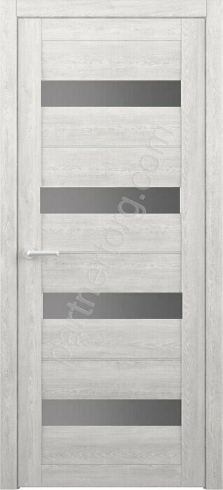 Барселона Мегаполис дверь межкомнатная экошпон дуб НОРДИК стекло графитовое