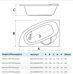 Katrina ванна акриловая угловая асимметричная 170х110см Alba Spa