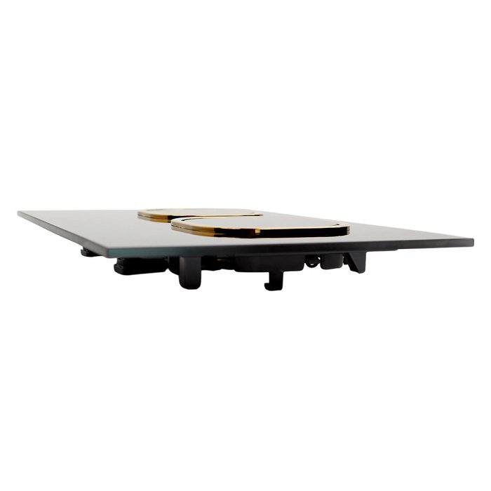 Vega CS220BLG+G клавиша смывная для инсталляции, черный+золото, квадрат