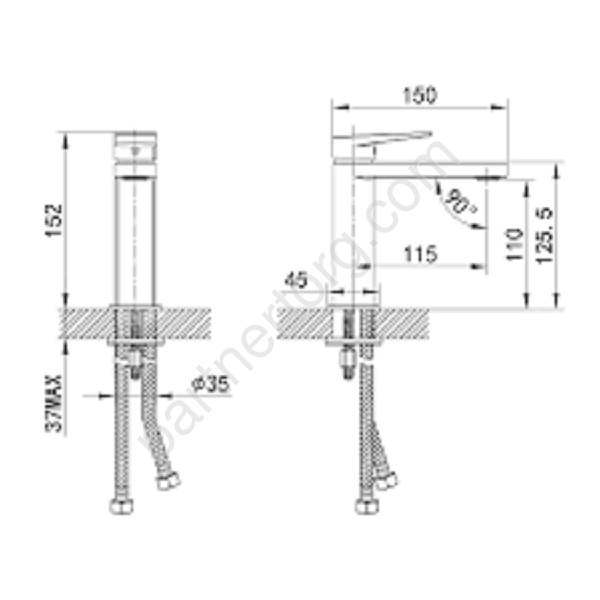 Bridge Iddis смеситель для умывальника BRDSB00i01, хром