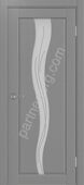 Сицилия 730.121 линии межкомнатная дверь серый  со стеклом мателюкс