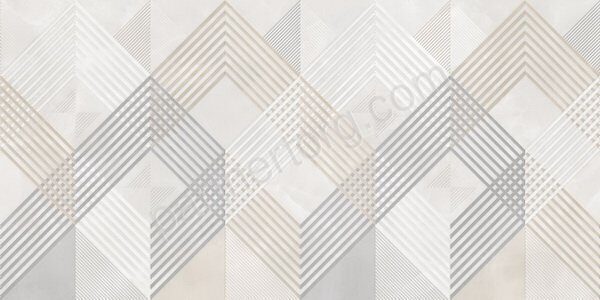 Rivoli настенная плитка светло-серая глянцевая геометрия 25х50см Alma Ceramica TWU09RVL014