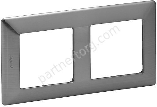 Рамка 2 поста для серии Valena Legrand Life в цвете сталь