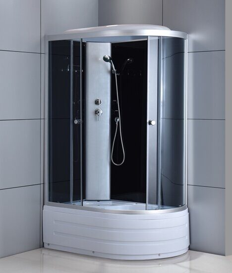 ODA-8406 душевая кабина асимметричная 120х80, тонированное стекло, глубокий поддон