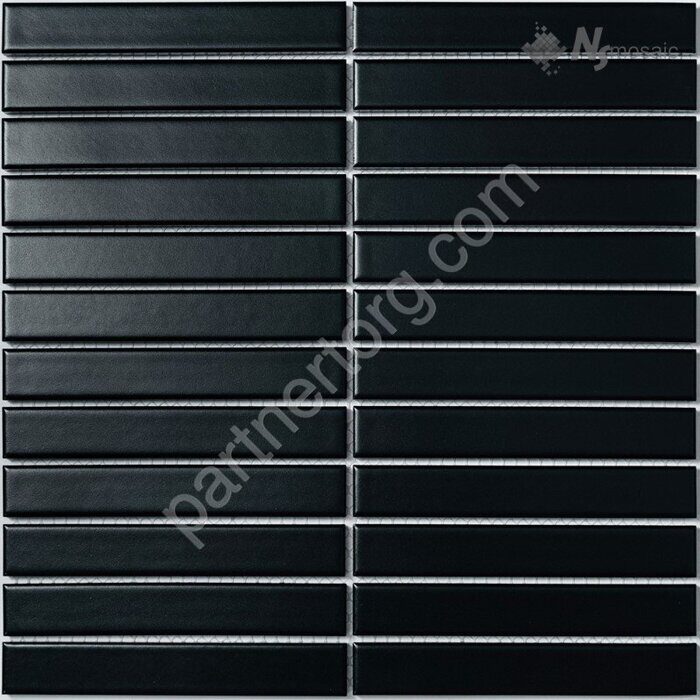 Керамическая мозаика черная глянцевая Porcelain series P-532