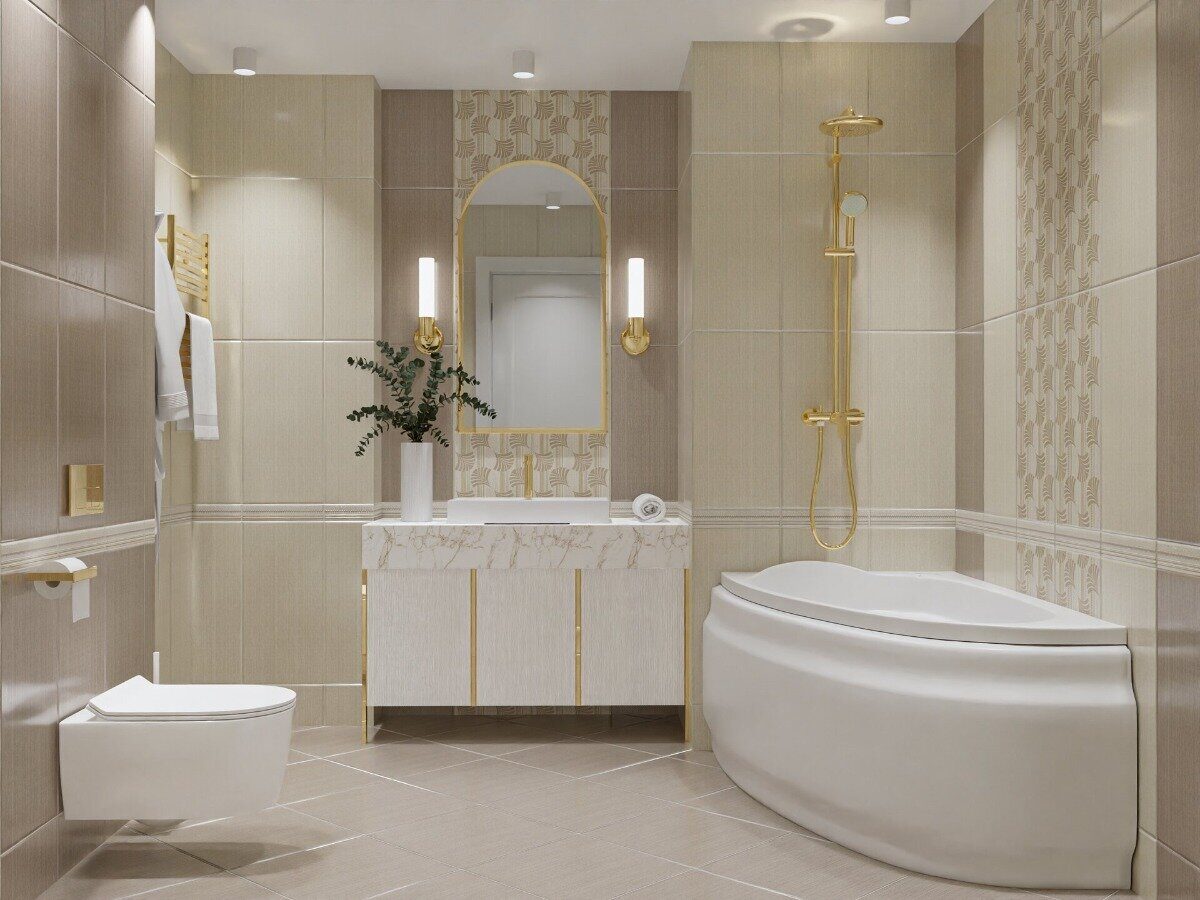 Romanico Gingko декор бежевый 31х63см Azori