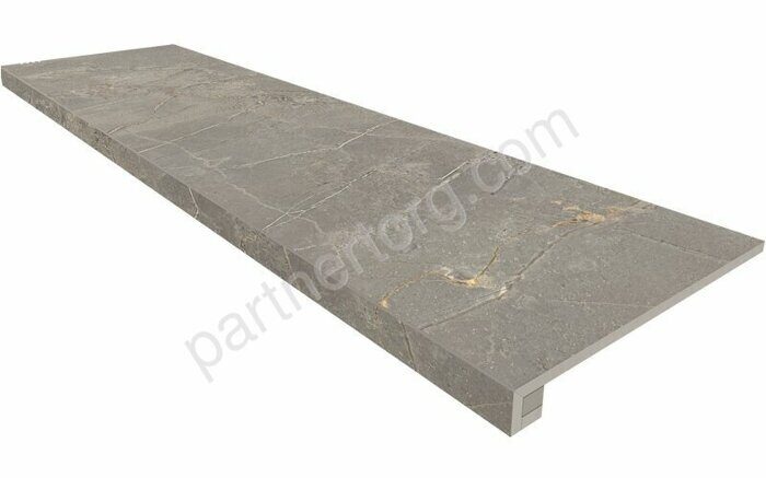 Комплект Bernini Grey BR03 серый неполированный: ступень 33х120см и Подступенок 15х120см Estima