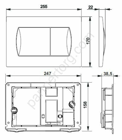 Панель смыва Roca Active 62B