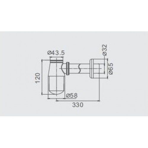 Frap F80 сифон для раковины хром